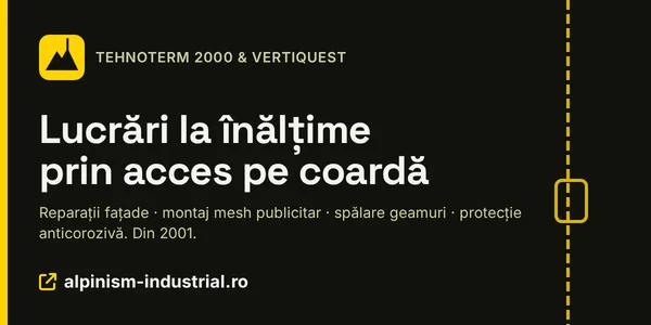 Alpinism industrial – lucrări la înălțime